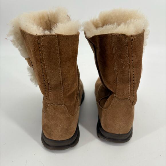 Abeo Lite Juneau Tan Sheepskin Shearling Lined Toggle Boots Size 7 Rubber Sole - Picture 5 of 8